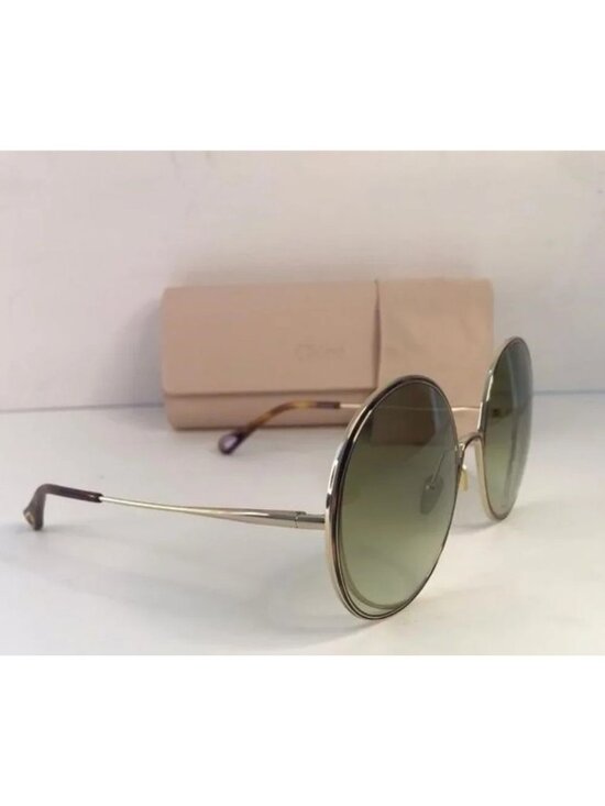 New Original Chloe Gold & Green Round Sunglasses HANAH COLLECTION main image 11